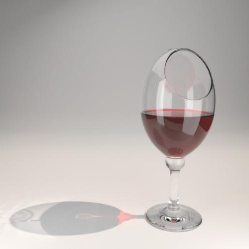 Fishbowl Wineglass - Luxrender preview image